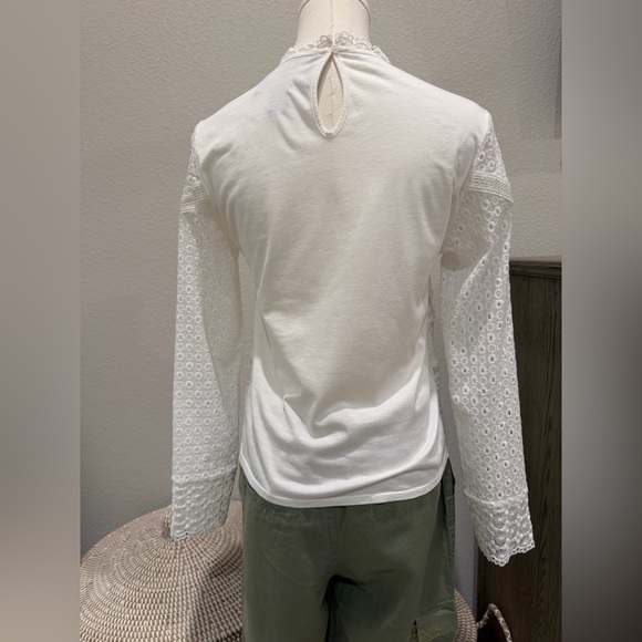 Anthropologie Burnham White Lace Top from James Coviello Size XS - Picture 2 of 9